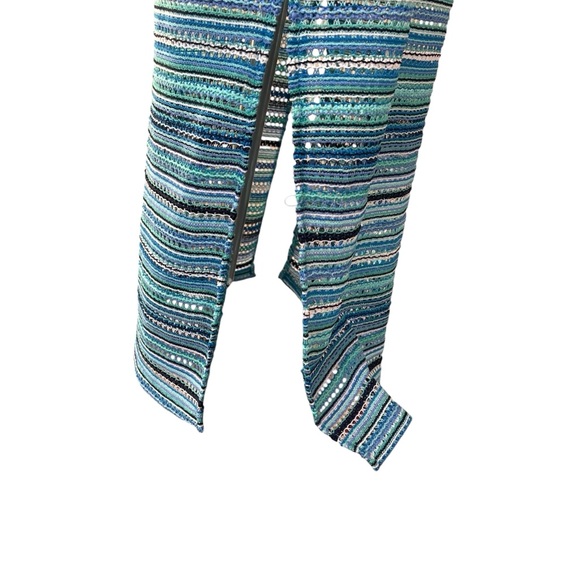 Vintage Y2K No Boundaries blue stripe knit maxi tank dress Junior's M - Picture 8 of 15